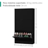Sapateira Multiuso 3 Gavetas Basculantes 120x65 cm Aurora Preto RUDK
