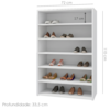 Sapateira Multiuso 72 cm 5 Prateleiras Lais Branco REAJL Moveis