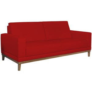 Sofa 2 Lugares 145 cm Crons Suede Vermelho Vazzano