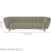 Sofa 2 Lugares 178 cm Alure SL 940 Moll