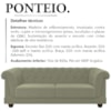 Sofa 2 Lugares 190 cm Ponteio Veludo SL 940 Moll