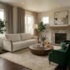 Sofa 2 Lugares Ambar 165 cm Braços Pes Em Madeira Boucle TCE 1010 MOLL