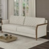 Sofa 2 Lugares Ambar 165 cm Braços Pes Em Madeira Boucle TCE 1010 MOLL