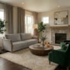 Sofa 2 Lugares Ambar 165 cm Braços Pes Em Madeira Boucle TCE 1018 MOLL