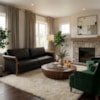 Sofa 2 Lugares Ambar 165 cm Braços Pes Em Madeira Courino TCS 724 MOLL