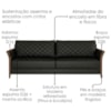Sofa 2 Lugares Ambar 165 cm Braços Pes Em Madeira Courino TCS 724 MOLL