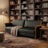 Sofa 2 Lugares Ambar 165 cm Braços Pes Em Madeira Courino TCS 724 MOLL