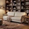 Sofa 2 Lugares Ambar 165 cm Braços Pes Em Madeira Courino TCS 725 MOLL