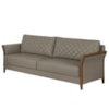 Sofa 2 Lugares Ambar 165 cm Braços Pes Em Madeira Courino TCS 726 MOLL