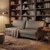 Sofa 2 Lugares Ambar 165 cm Braços Pes Em Madeira Courino TCS 726 MOLL
