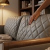 Sofa 2 Lugares Ambar 165 cm Braços Pes Em Madeira Courino TCS 726 MOLL