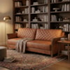 Sofa 2 Lugares Ambar 165 cm Braços Pes Em Madeira Courino TCS 727 MOLL