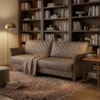 Sofa 2 Lugares Ambar 165 cm Braços Pes Em Madeira Courino TCS 729 MOLL