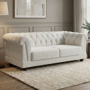 Sofa 2 Lugares Capitone Acorde 190 cm Pes MDF Boucle TCE 1010 MOLL