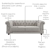 Sofa 2 Lugares Capitone Acorde 190 cm Pes MDF Boucle TCE 1018 MOLL