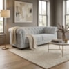 Sofa 2 Lugares Capitone Acorde 190 cm Pes MDF Boucle TCE 1018 MOLL