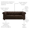 Sofa 2 Lugares Capitone Acorde 190 cm Pes MDF Courino TCS 721 MOLL