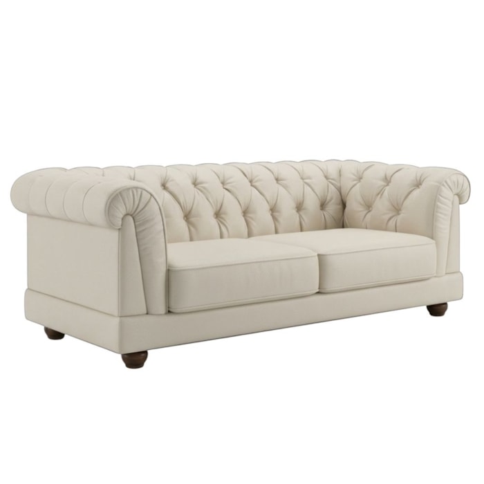 Sofa 2 Lugares Capitone Acorde 190 cm Pes MDF Courino TCS 725 MOLL