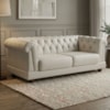 Sofa 2 Lugares Capitone Acorde 190 cm Pes MDF Courino TCS 725 MOLL