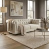 Sofa 2 Lugares Capitone Acorde 190 cm Pes MDF Courino TCS 725 MOLL