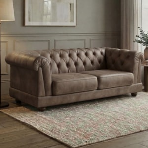 Sofa 2 Lugares Capitone Acorde 190 cm Pes MDF Courino TCS 729 MOLL