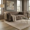 Sofa 2 Lugares Capitone Acorde 190 cm Pes MDF Courino TCS 729 MOLL