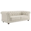 Sofa 2 Lugares Capitone Acorde 190 cm Pes MDF Linho TCS 701 MOLL