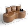 Sofa 2 Lugares Organico 160 cm Ibiza Corino Caramelo Vazzano