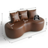 Sofa 2 Lugares Organico 160 cm Ibiza Corino Malbec Vazzano