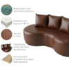 Sofa 2 Lugares Organico 160 cm Ibiza Corino Malbec Vazzano
