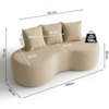 Sofa 2 Lugares Organico 160 cm Ibiza Linho Avela Vazzano