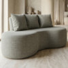 Sofa 2 Lugares Organico 160 cm Ibiza Linho Grey Vazzano