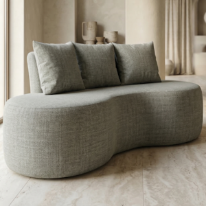 Sofa 2 Lugares Organico 160 cm Ibiza Linho Grey Vazzano