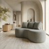 Sofa 2 Lugares Organico 160 cm Ibiza Linho Grey Vazzano