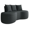 Sofa 2 Lugares Organico Ibiza 160 cm Boucle Carbon Vazzano