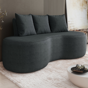 Sofa 2 Lugares Organico Ibiza 160 cm Boucle Carbon Vazzano