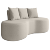 Sofa 2 Lugares Organico Ibiza 160 cm Boucle Cru Vazzano