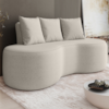 Sofa 2 Lugares Organico Ibiza 160 cm Boucle Cru Vazzano