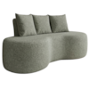 Sofa 2 Lugares Organico Ibiza 160 cm Boucle Green Vazzano