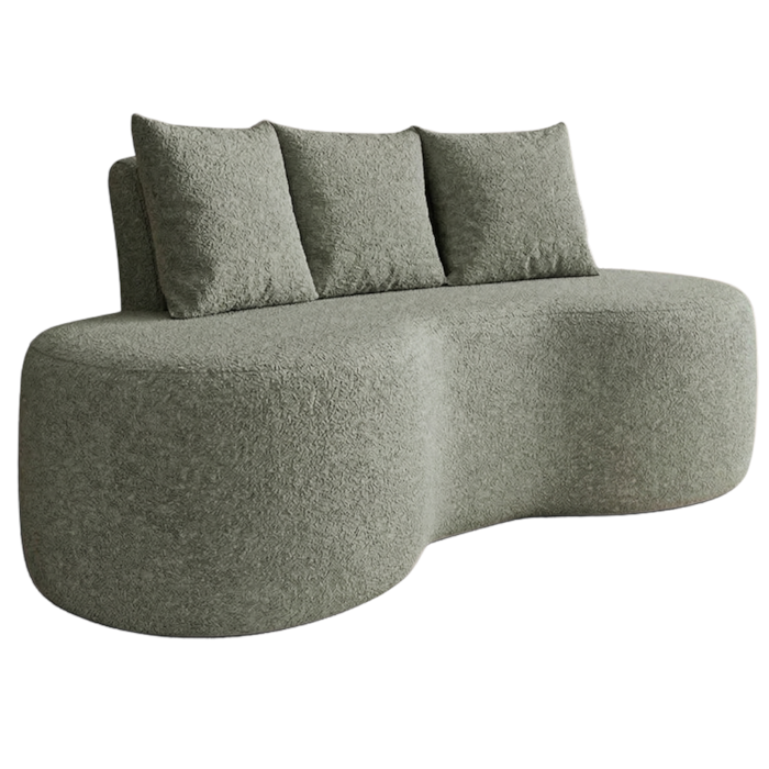 Sofa 2 Lugares Organico Ibiza 160 cm Boucle Green Vazzano