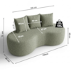 Sofa 2 Lugares Organico Ibiza 160 cm Boucle Green Vazzano
