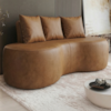 Sofa 2 Lugares Organico Ibiza 160 cm Corino Caramelo Vazzano