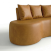 Sofa 2 Lugares Organico Ibiza 160 cm Corino Caramelo Vazzano