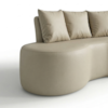 Sofa 2 Lugares Organico Ibiza 160 cm Corino Cobalto Vazzano