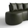 Sofa 2 Lugares Organico Ibiza 160 cm Corino Preto Vazzano