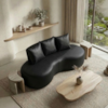 Sofa 2 Lugares Organico Ibiza 160 cm Corino Preto Vazzano