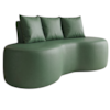 Sofa 2 Lugares Organico Ibiza 160 cm Corino Verde Selva Vazzano