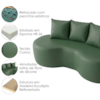 Sofa 2 Lugares Organico Ibiza 160 cm Corino Verde Selva Vazzano