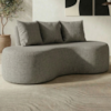 Sofa 2 Lugares Organico Ibiza 160 cm Linho Cinza Vazzano