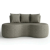 Sofa 2 Lugares Organico Ibiza 160 cm Linho Cinza Vazzano